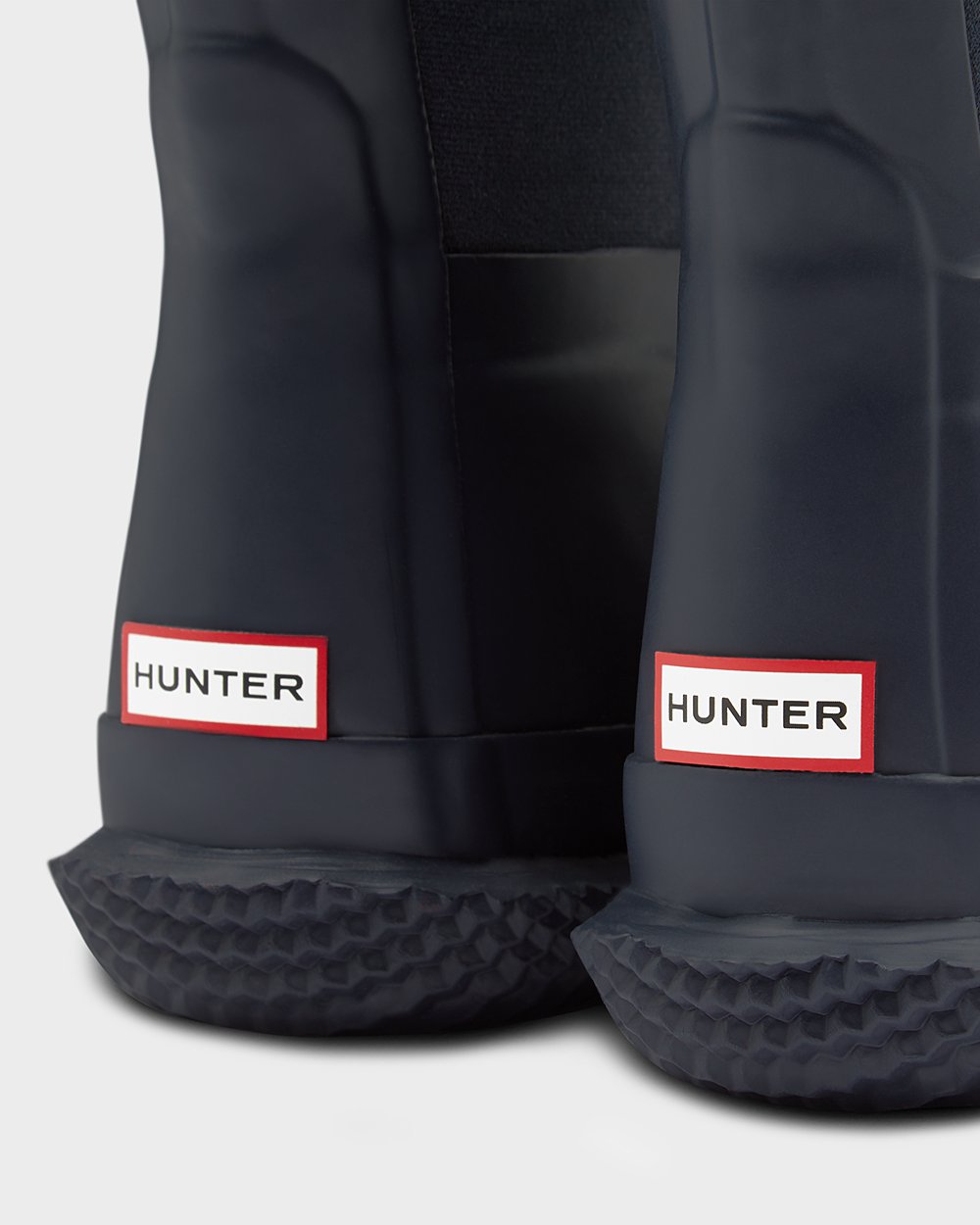 Hunter Niños Original Big Insulated Roll Top Sherpa - Botas de Nieve Azul Marino - 273-LENDPH